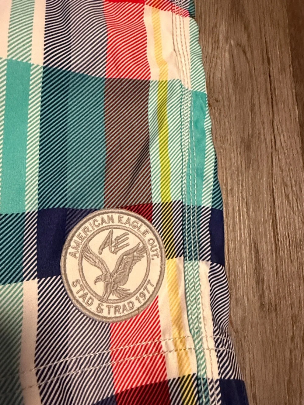 American Eagle Outfitters Plaid Men’s Swim Trunks - Multi